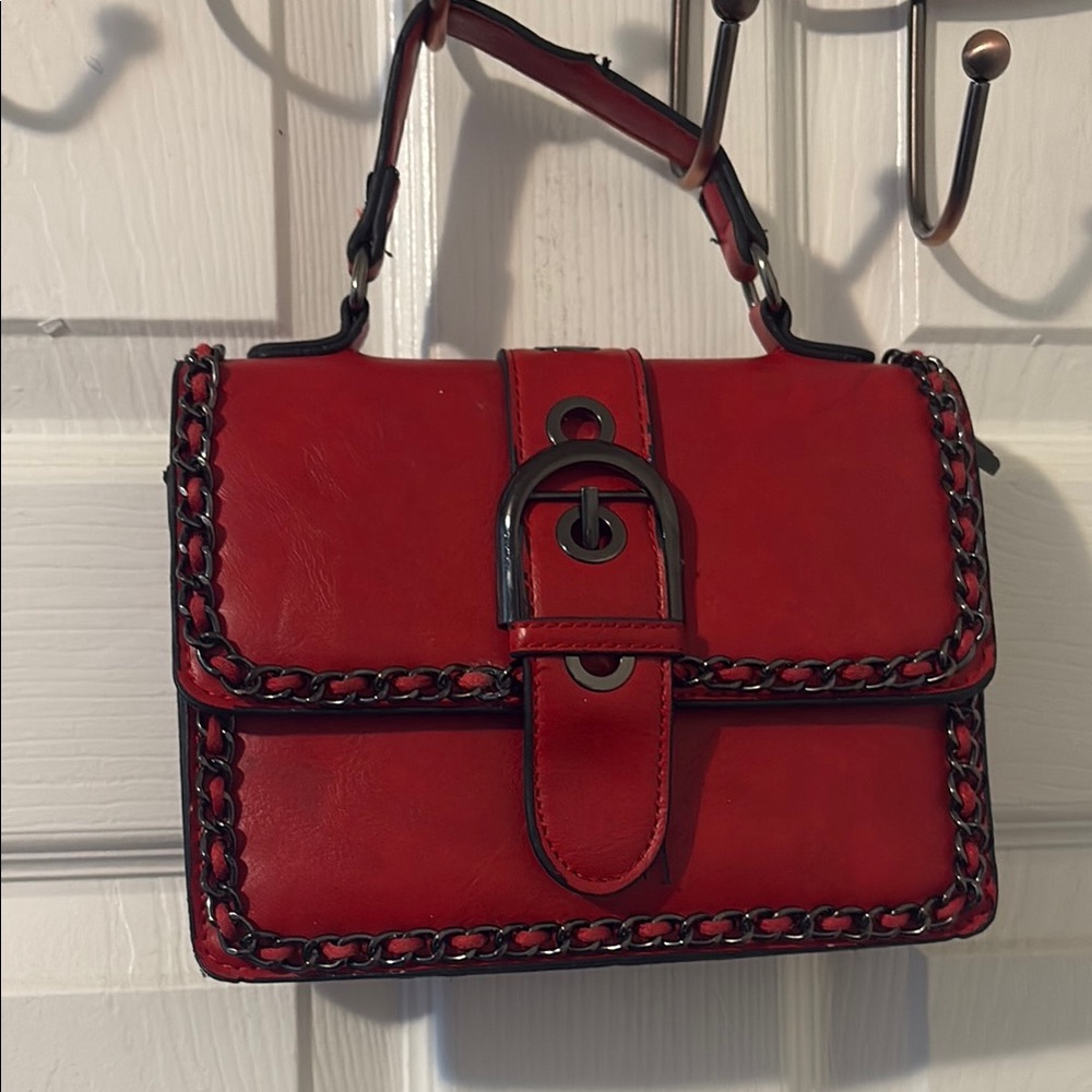 Red Leather Women's Bag